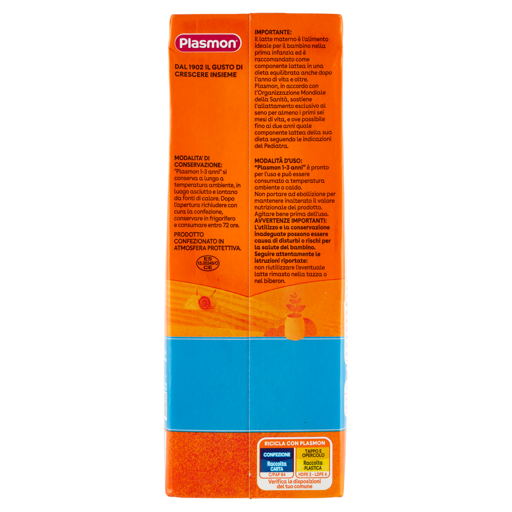 Plasmon Latte di Crescita Nutri mune 1-3 Anni 1 L