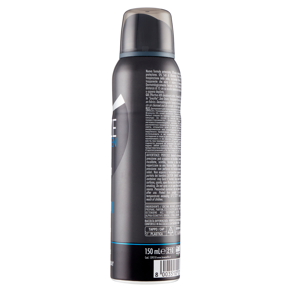Breeze Men Invisible Protection Deodorante Spray 150 mL