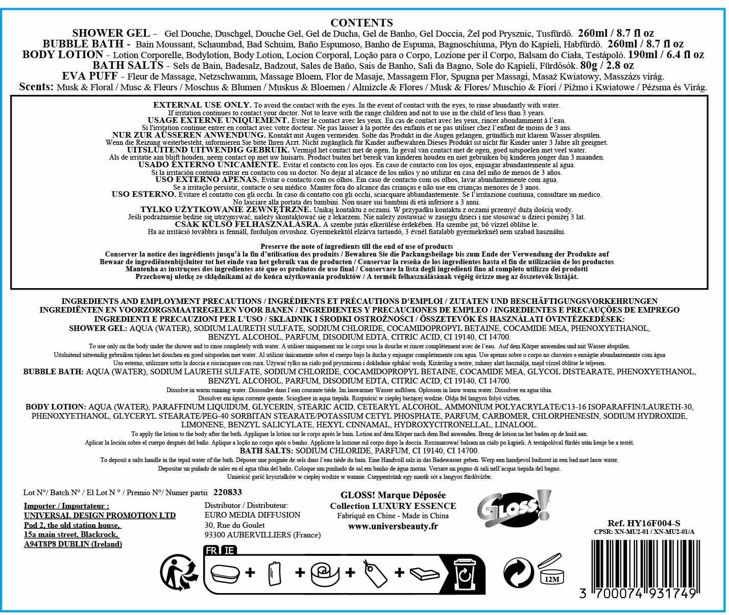 Bathtub bagno Silver Luxury Essence