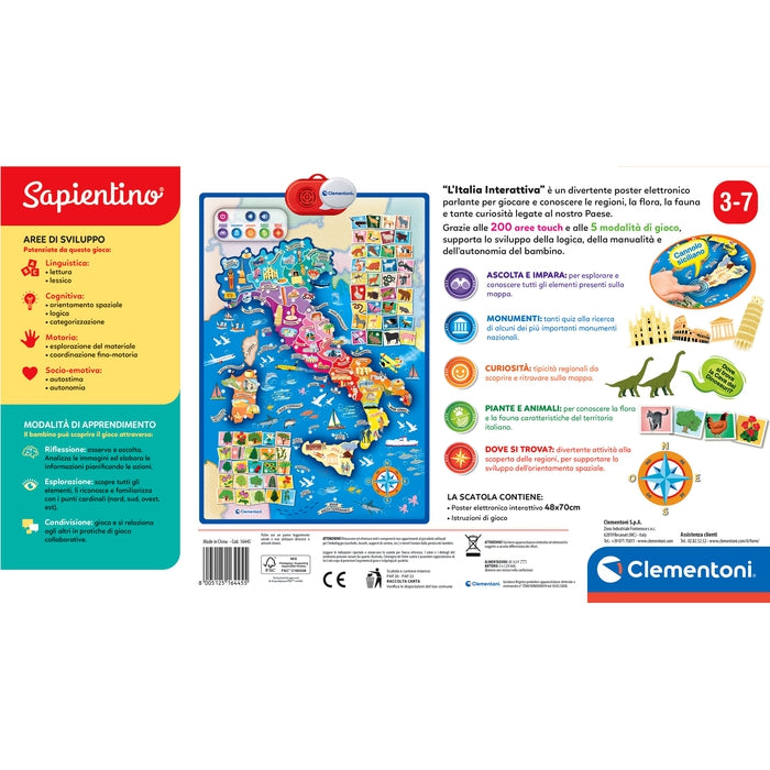Clementoni Sapientino La mappa Interattiva dell'Italia