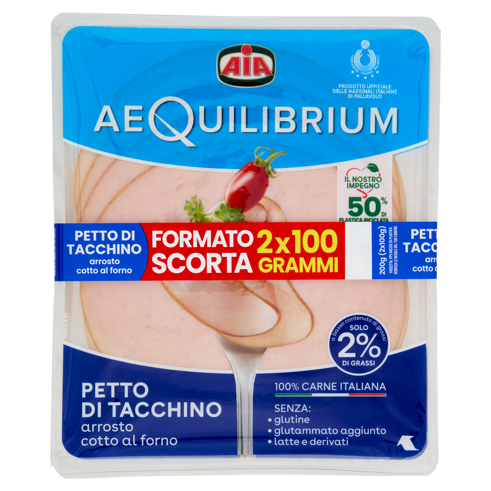 Aia aeQuilibrium Petto di Tacchino arrosto cotto al forno 2 x 100 g