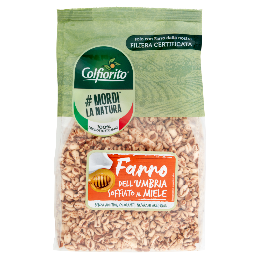 Colfiorito #Mordi la Natura Farro dell'Umbria Soffiato al Miele 200 g