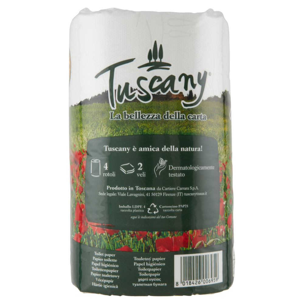 Tuscany carta igienica maxi rotoli 4 pz