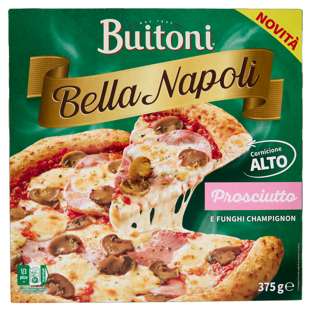 Buitoni Bella Napoli Prosciutto & Funghi Pizza surgelata 375 g