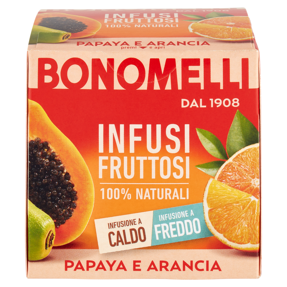 Bonomelli Infusi Fruttosi 100% Naturali Papaya e Arancia 12 Filtri 24 g