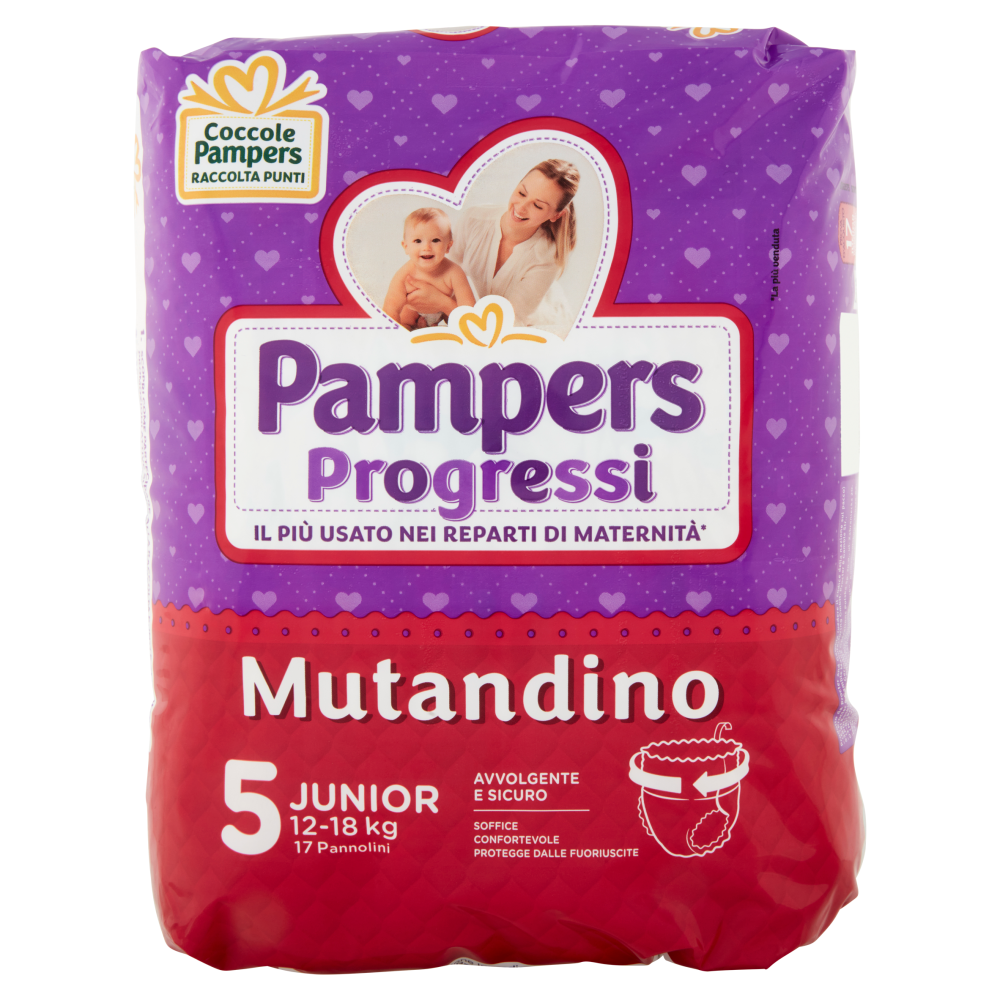 Pampers Progressi Mutandino 5 Junior 17 pz