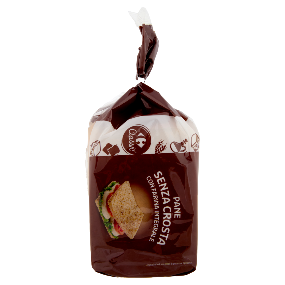 Carrefour Classic Pane Senza Crosta con Farina Integrale 400 g