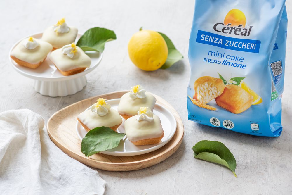 Cereal Senza Zuccheri Mini Cake, Gusto Limone, 7 monoporzioni - 196g