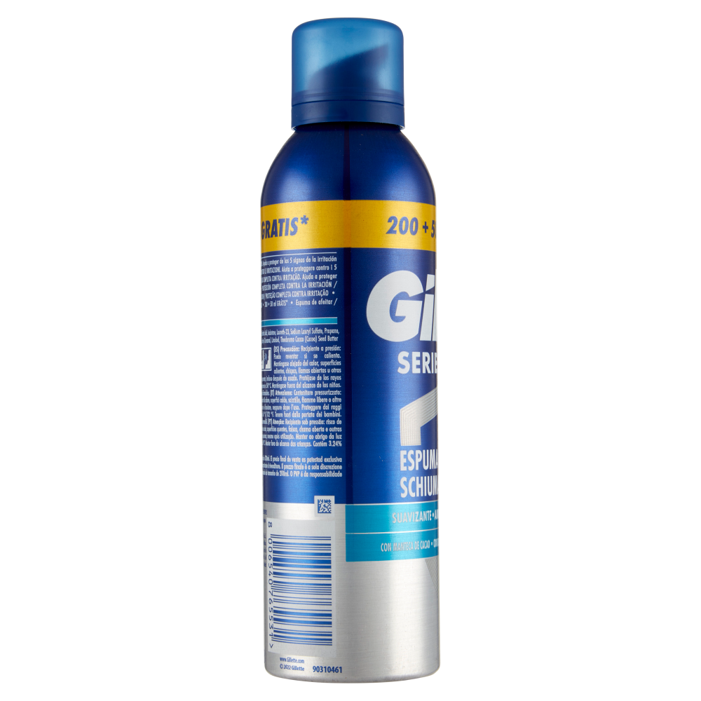 Gillette Series Schiuma da Barba Ammorbidente, 200 + 50ml Gratis