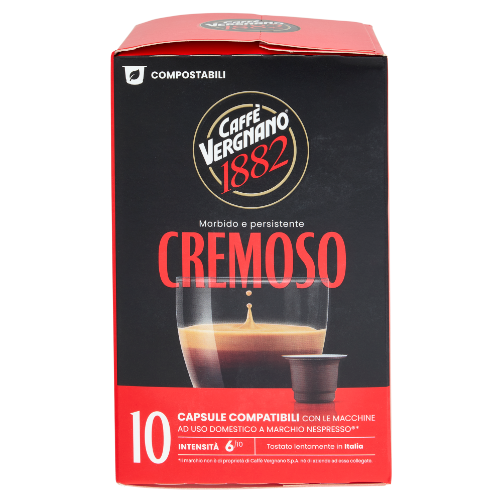 Caff&egrave; Vergnano 1882 Cremoso Capsule Compatibili Nespresso* 10 x 5 g