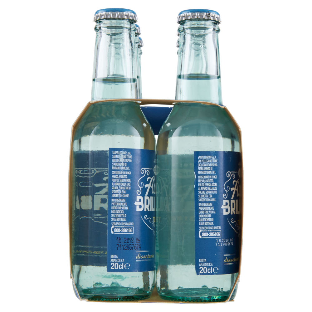 RECOARO ACQUA BRILLANTE Bibita Gassata, Acqua Tonica 20cl x 6