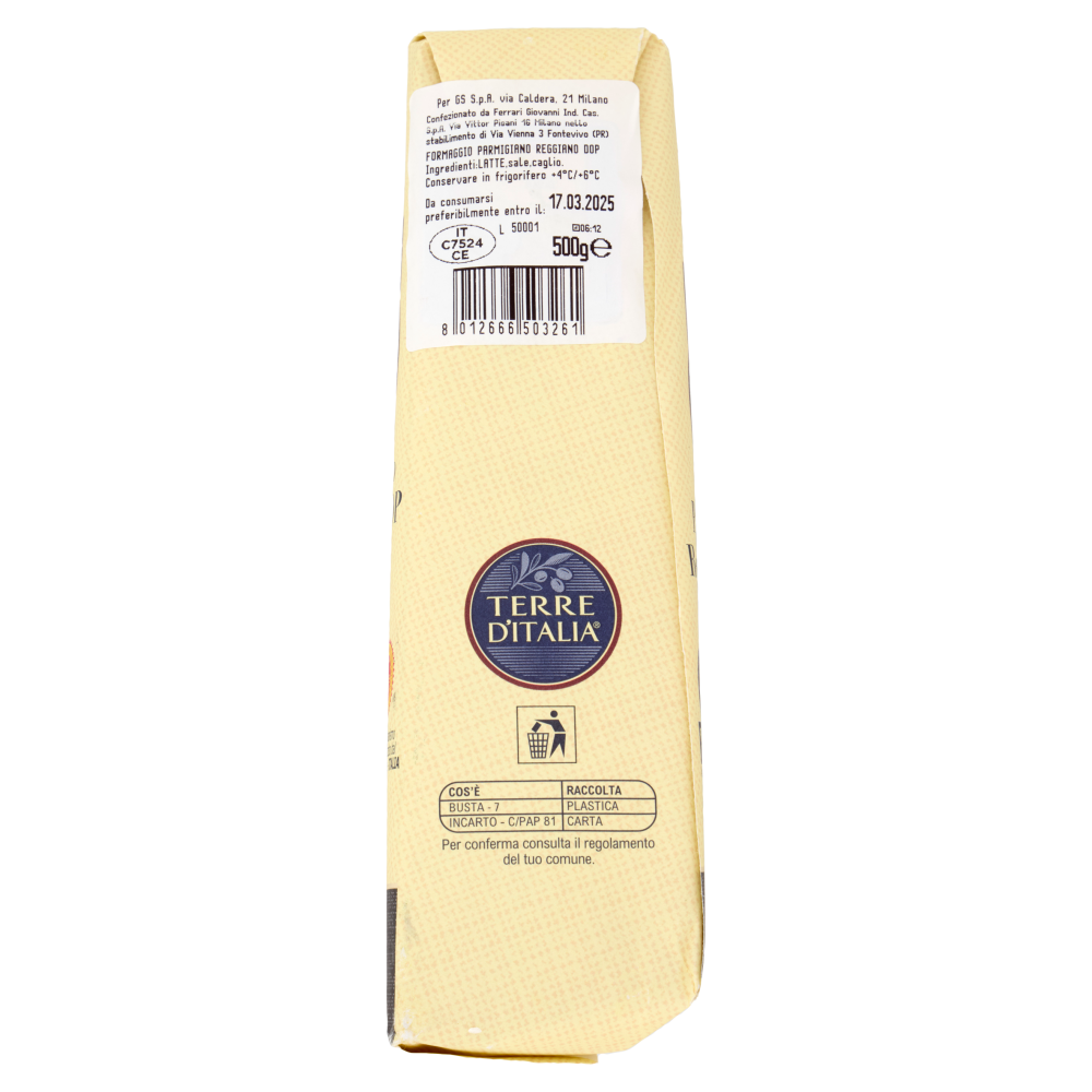 Terre d'Italia Parmigiano Reggiano DOP Stagionatura Oltre 30 Mesi 500 g