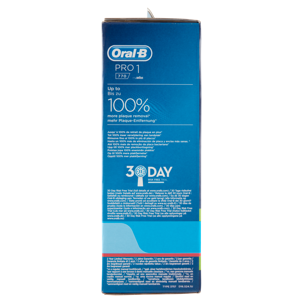 Oral-B Power Spazzolino Elettrico Ricaricabile Pro 1 770 Cross Action