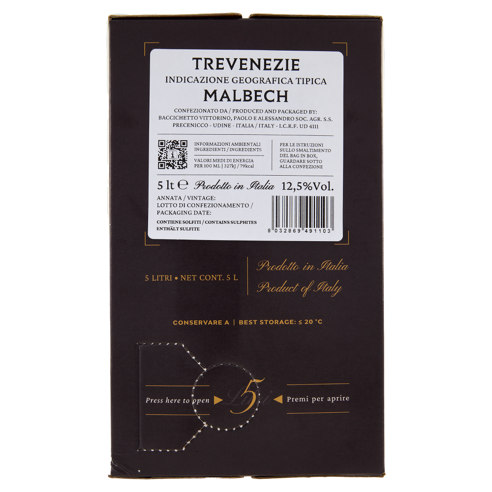 Baccichetto Vittorino Malbech Trevenezie IGT 5 lt