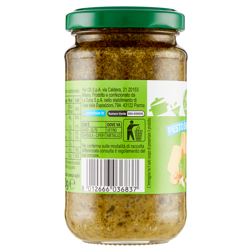 Carrefour Classic Pesto Senz'Aglio 190 g