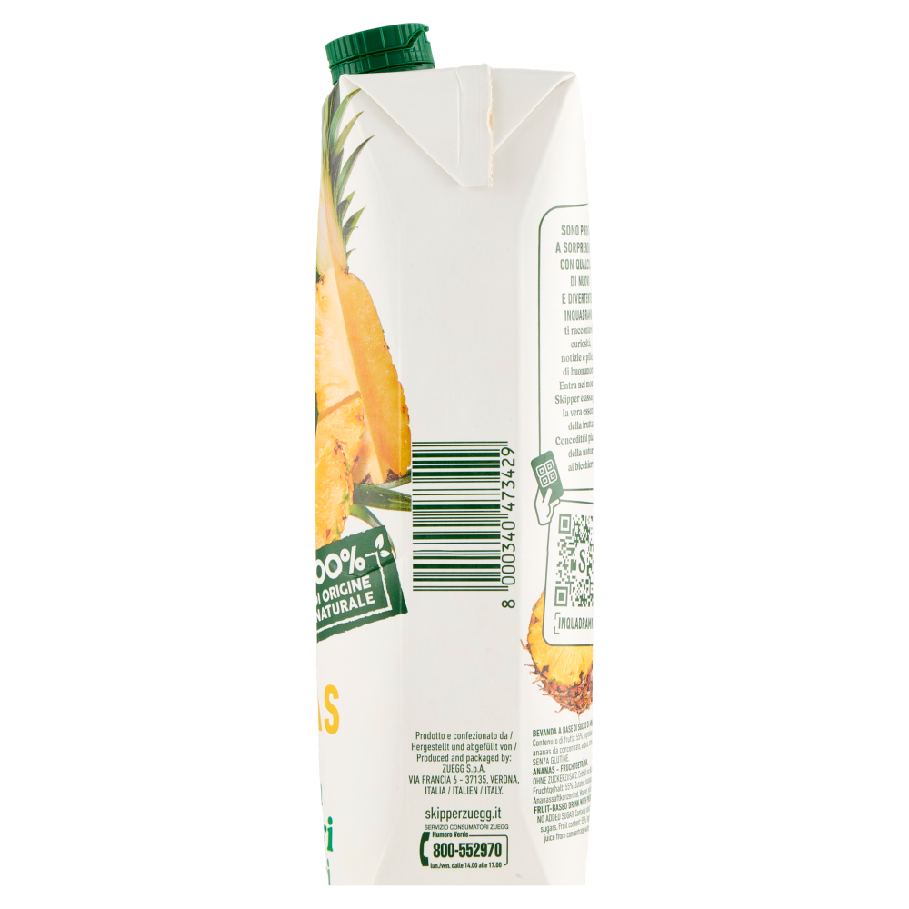 Zuegg Skipper Ananas Senza zuccheri aggiunti 1000 ml
