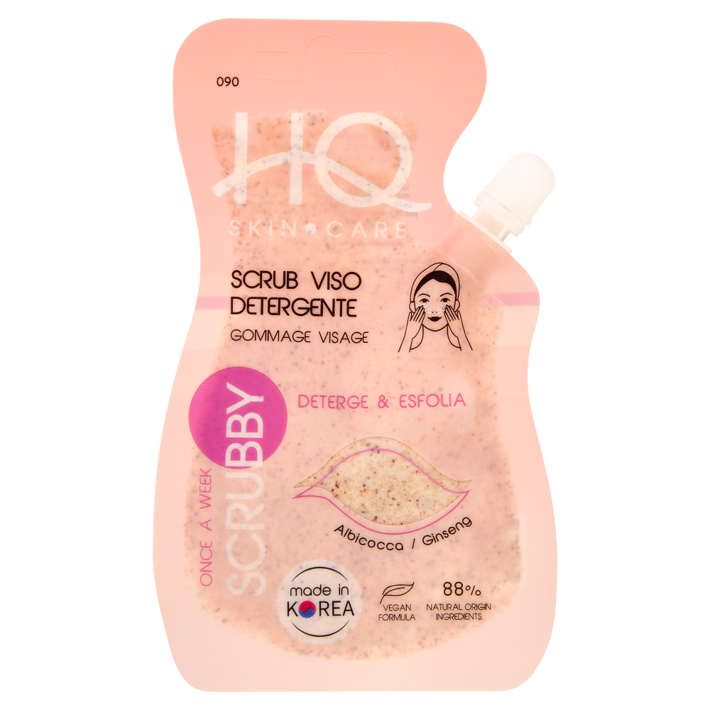 HQ Skin Care Scrub Viso Detergente Once a Week Scrubby Albicocca / Ginseng 15 ml