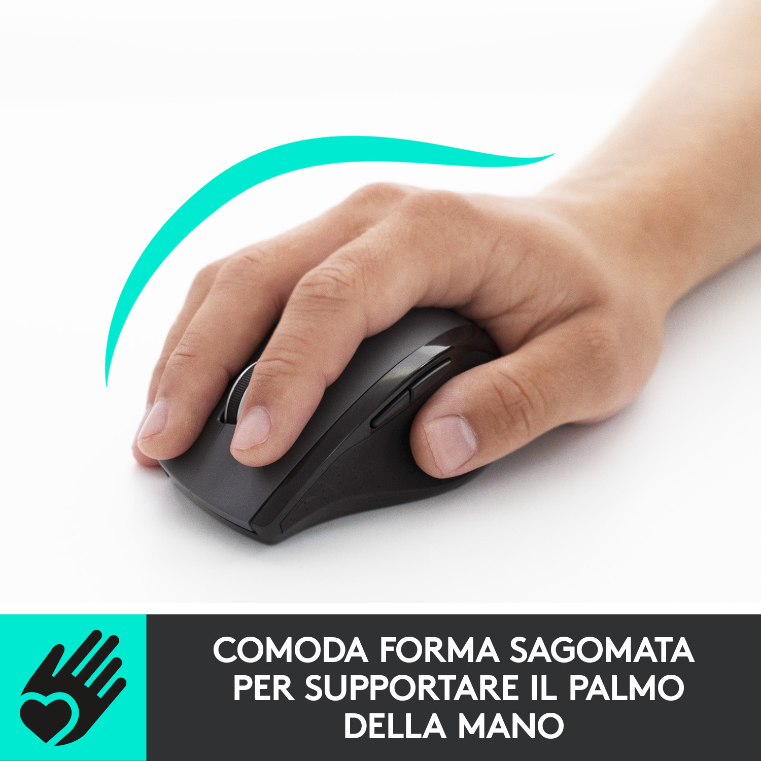 Logitech M705 Marathon Mouse Wireless, Ricevitore USB Unifying 2,4 GHz, 1000 DPI, 5 Pulsanti Programmabili, Durata Batteria di 3 Anni, Compatibile con PC, Mac, Laptop, Chromebook