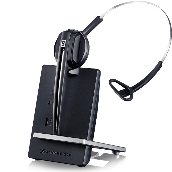 Sennheiser D 10 USB Auricolare Wireless A clip, A Padiglione Ufficio Nero, Argento