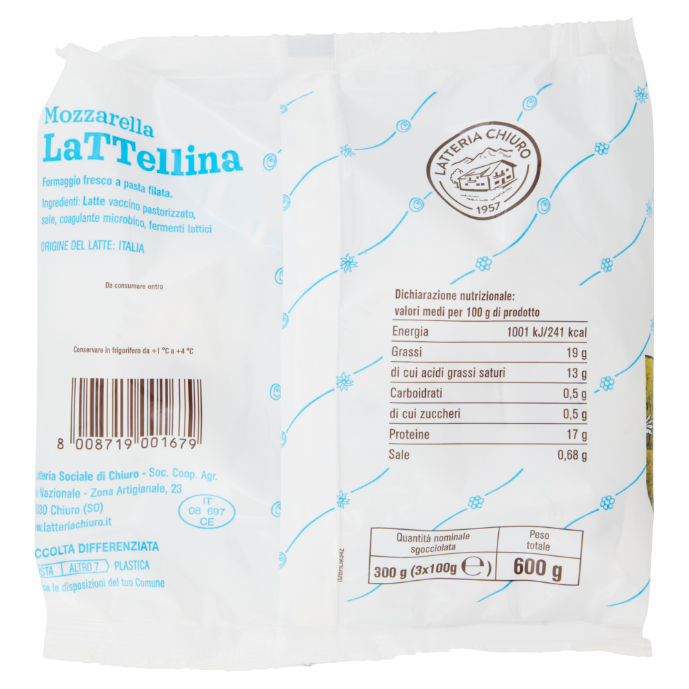 Latteria Chiuro Mozzarella LaTTellina 3 x 100 g