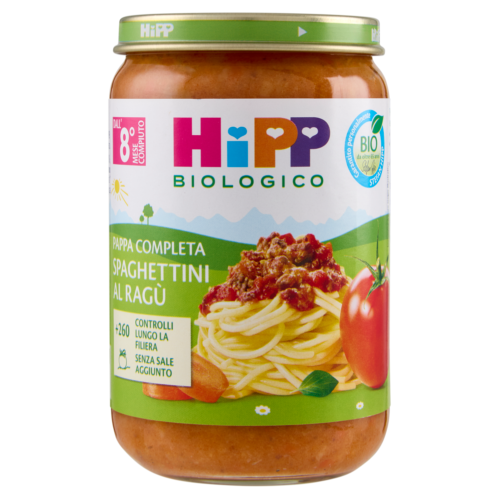 HiPP Biologico Pappa Completa Spaghettini al Rag&ugrave; 220 g