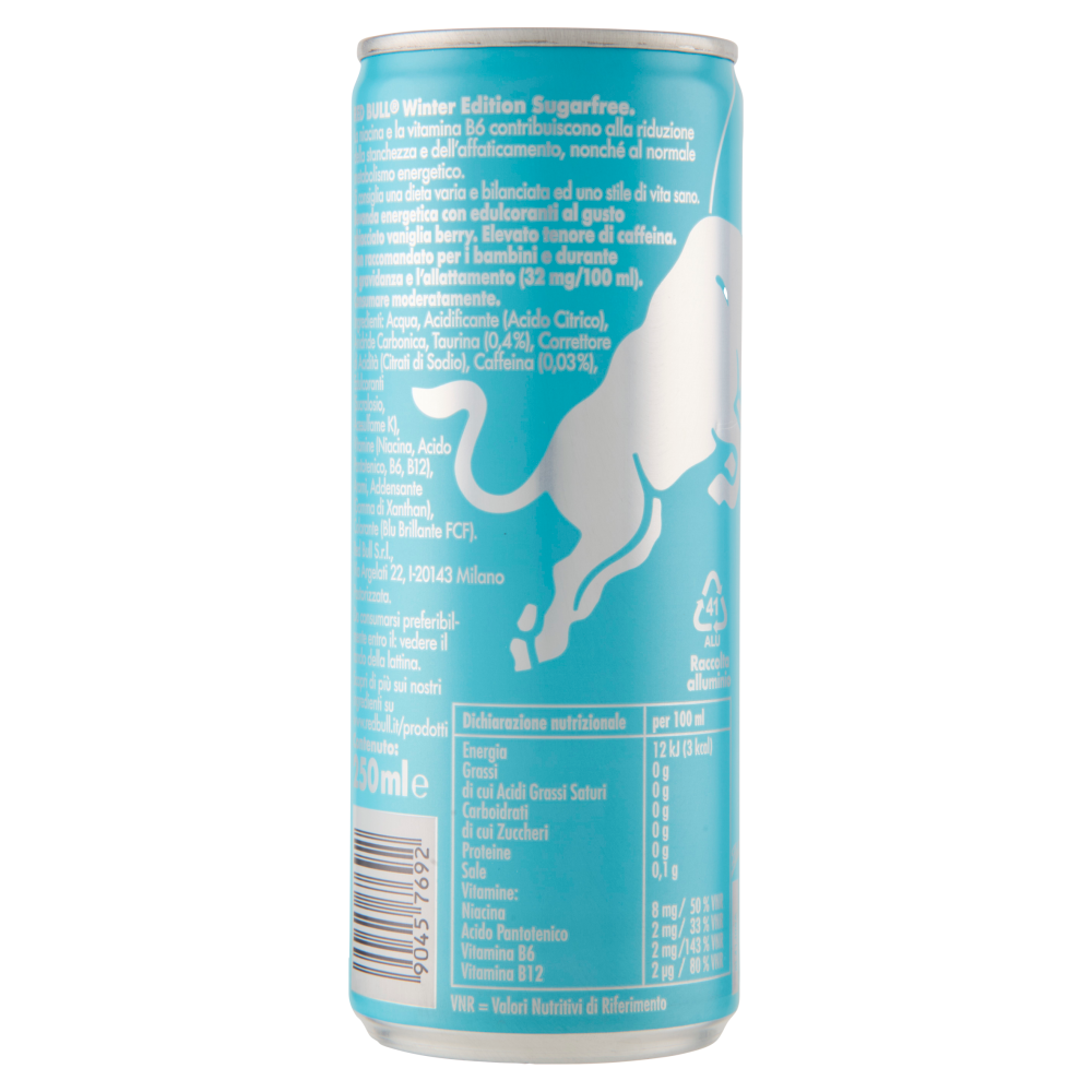Red Bull Energy Drink, Gusto Iced Vanilla Berry Senza Zuccheri, 250 ml
