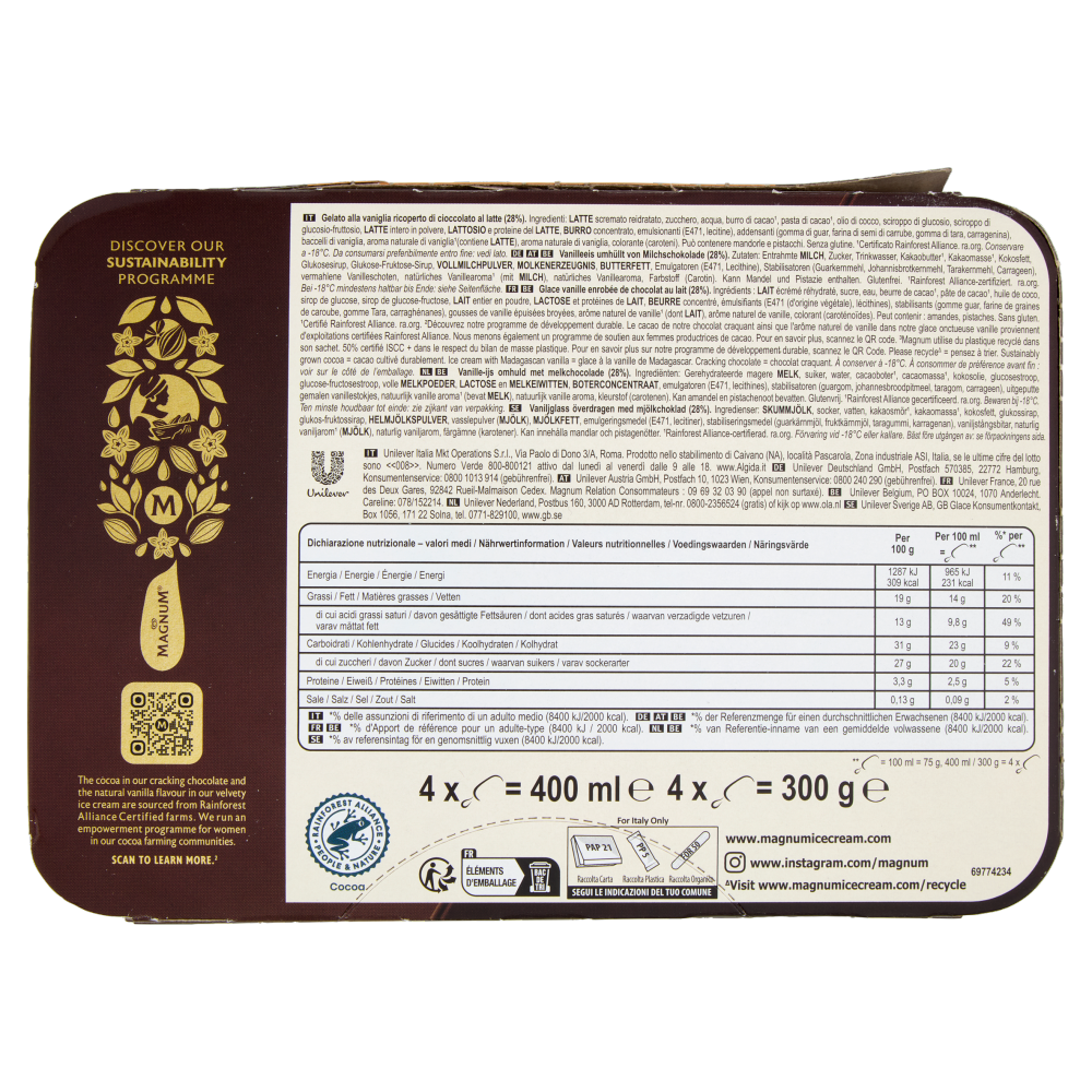Magnum Classic 4 gelati 300 g