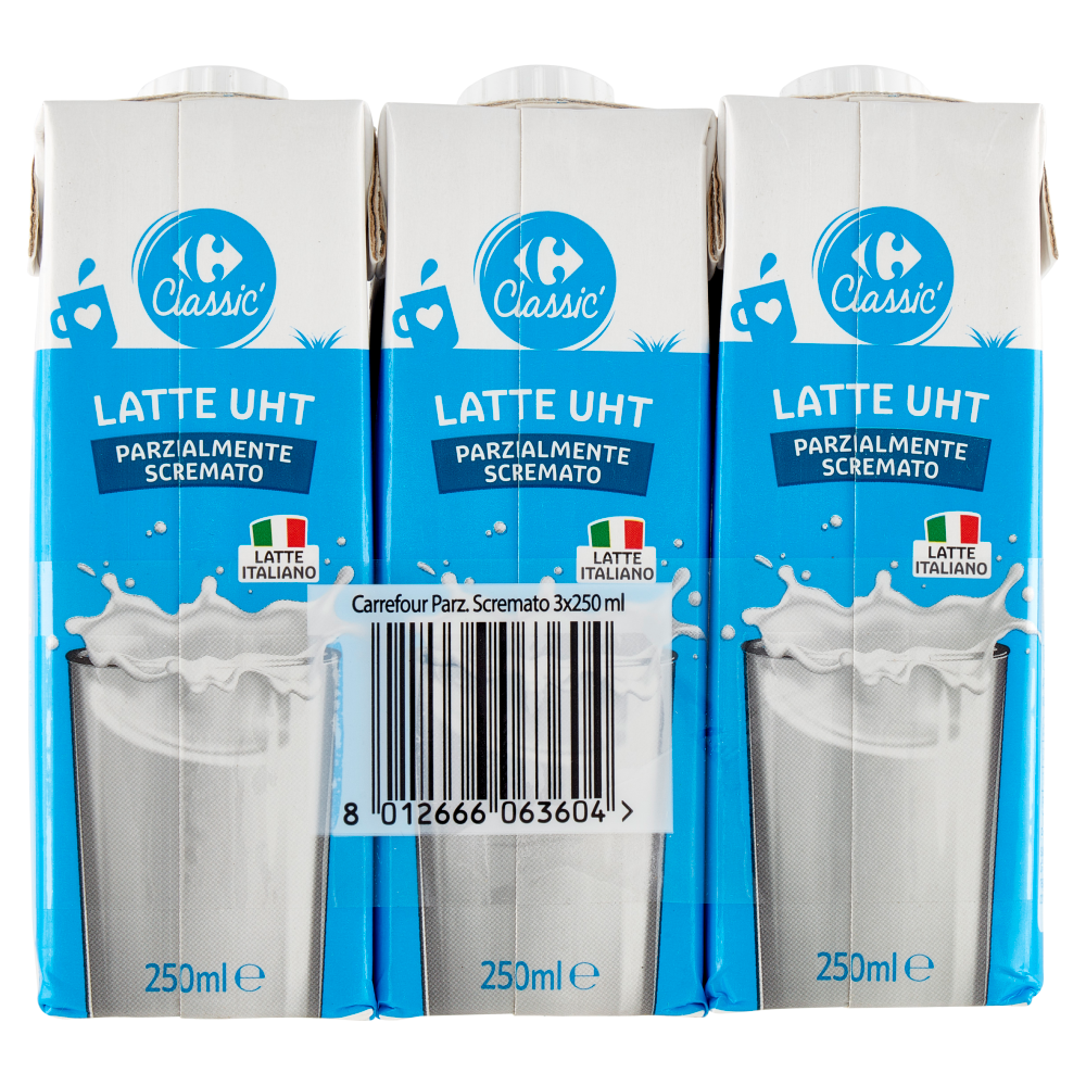 Carrefour Classic Latte UHT Parzialmente Scremato 250 ml