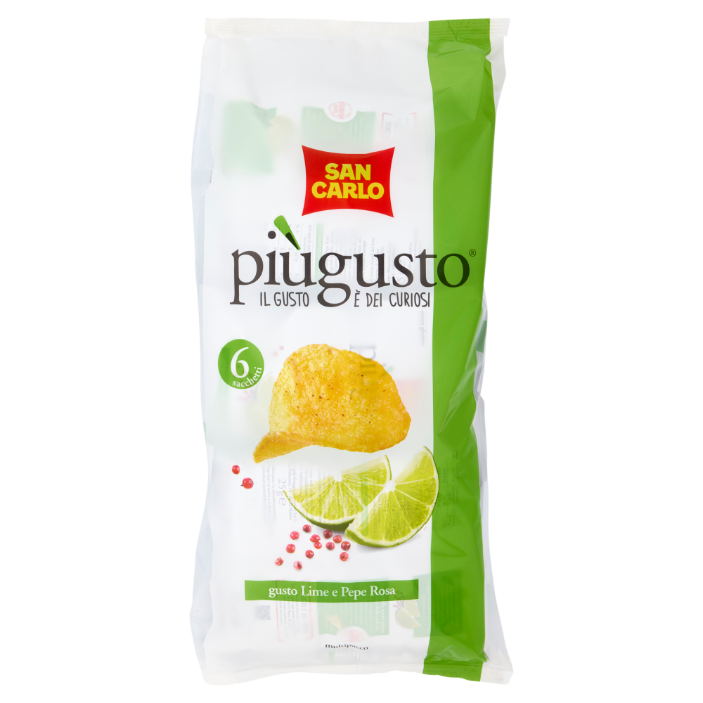 San Carlo pi&ugrave;gusto gusto Lime e Pepe Rosa 6 x 25 g