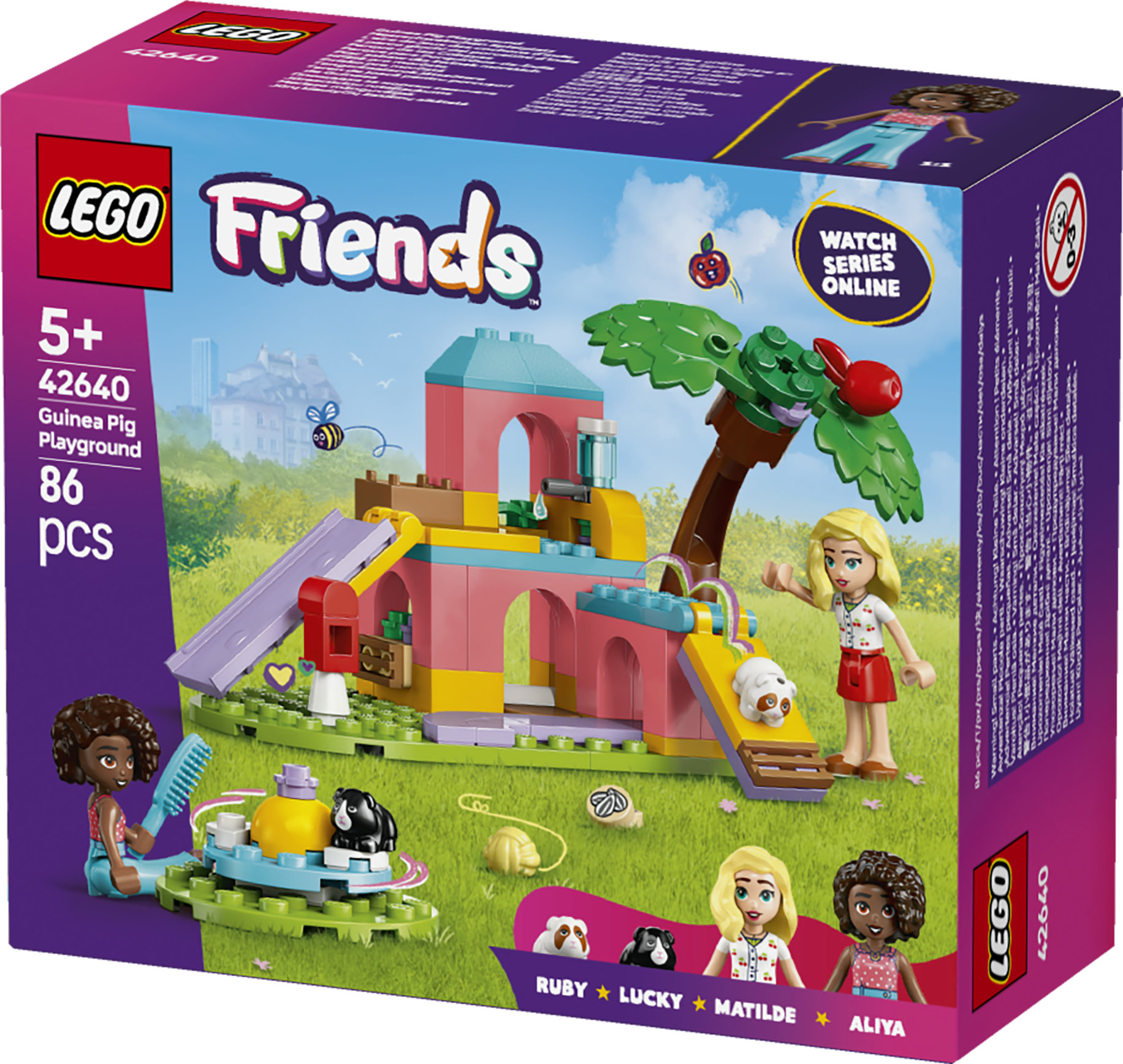 LEGO Friends 42640 Il Parco Giochi dei Porcellini d&rsquo;India, Gioco di Ruolo Bambine e Bambini 5+, Giocattolo Cura degli Animali