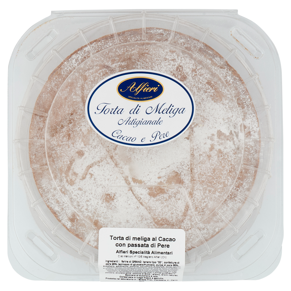 Alfieri Torta di  Meliga Artigianale Cacao e Pere 500 g