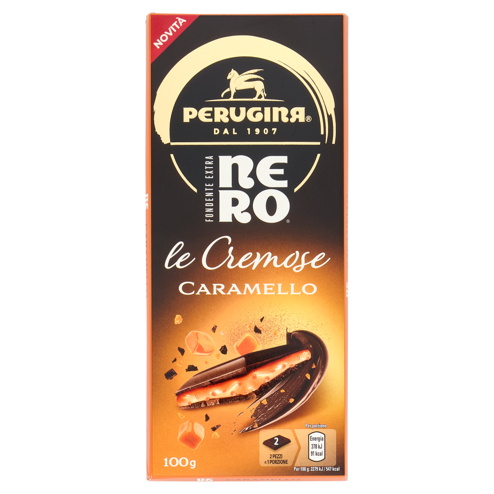 PERUGINA NERO Caramello Tavoletta Cioccolato Fondente Ripiena 100g
