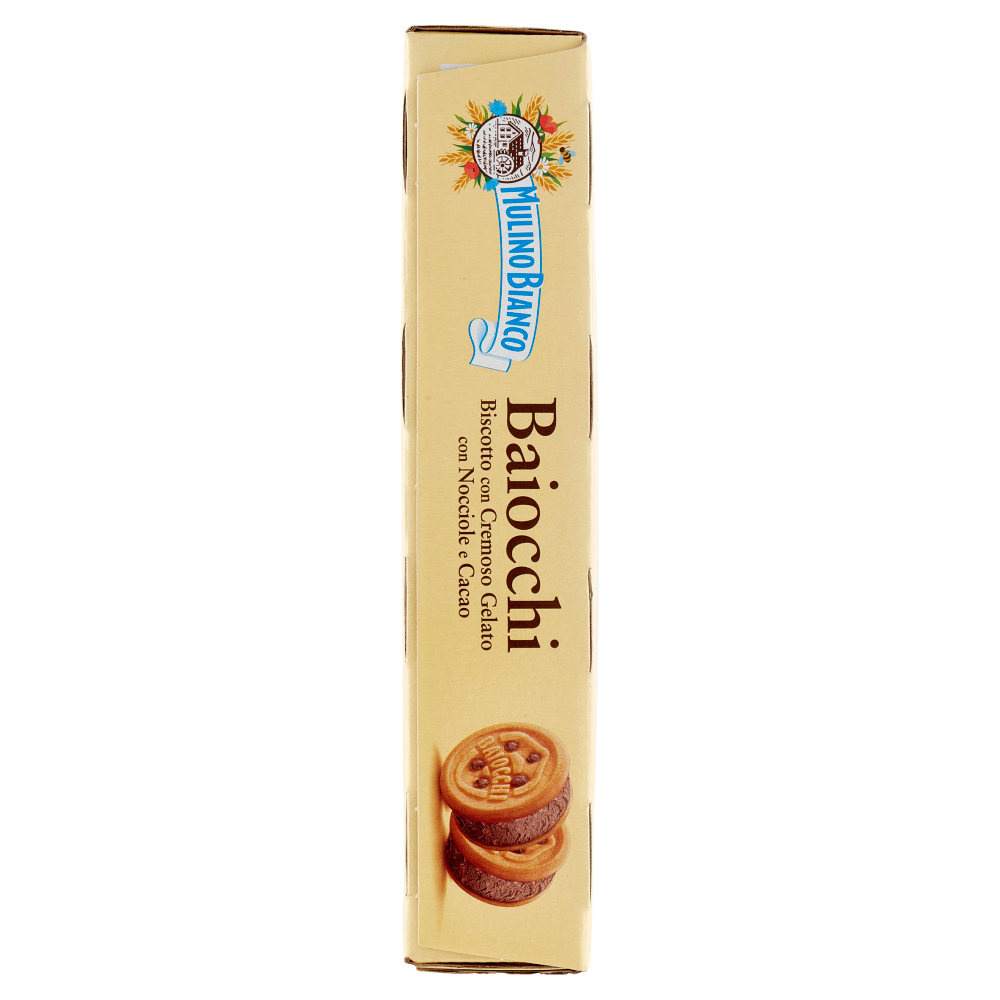 Mulino Bianco Baiocchi Biscotto con Cremoso Gelato con Nocciole e Cacao 8 x 40 g
