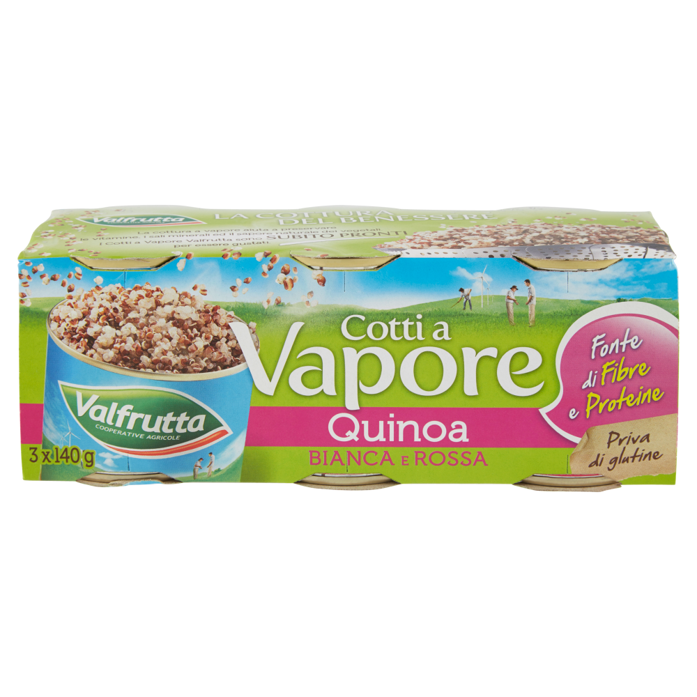 Valfrutta Cotti a Vapore Quinoa Bianca e Rossa 3 x 140 g