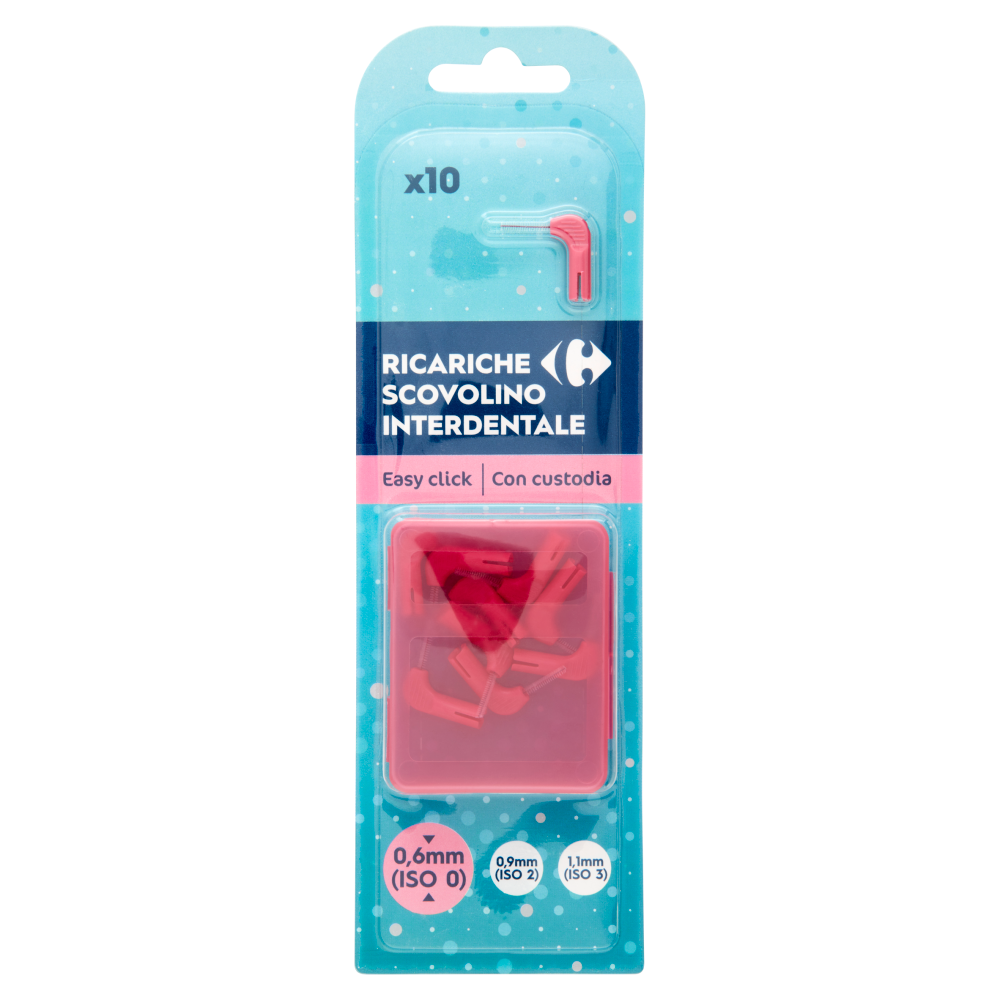Carrefour Ricariche Scovolino Interdentale 0,6mm (ISO 0) 10 pz