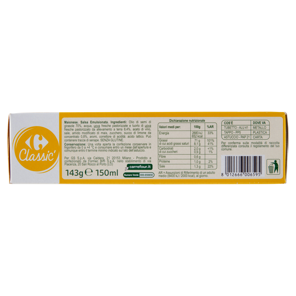 Carrefour Classic Maionese 143 g