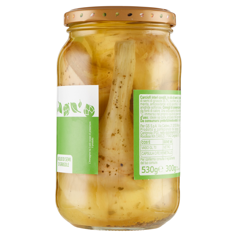 Carrefour Sottolio Carciofi alla Romana in olio di semi di girasole 530