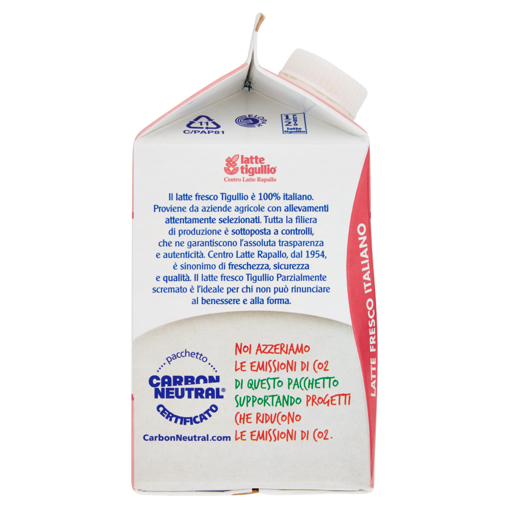 latte tigullio latte fresco pastorizzato Parzialmente Scremato 500 ml