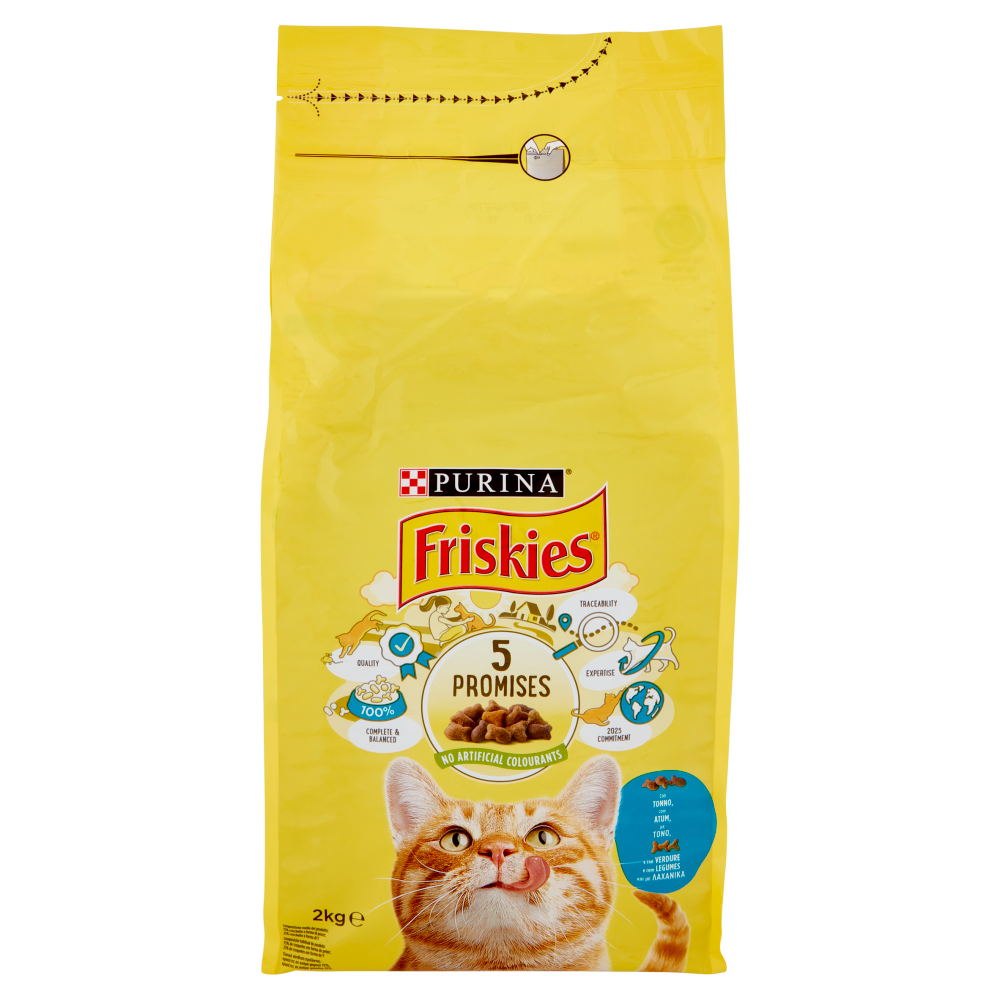 PURINA FRISKIES Gatto Adult con Tonno e con Verdure 2 Kg