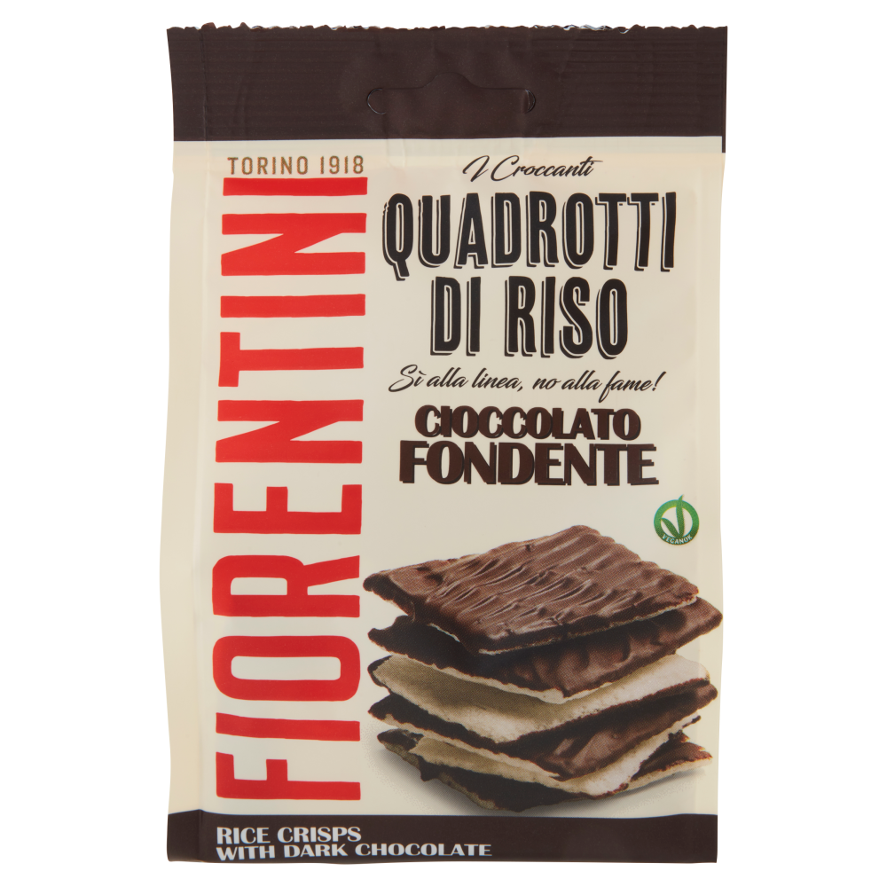 Fiorentini i Croccanti Quadrotti di Riso Cioccolato Fondente 80 g