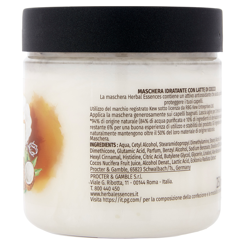 Herbal Essences Maschera Capelli Idratante con Latte di Cocco 250 ml