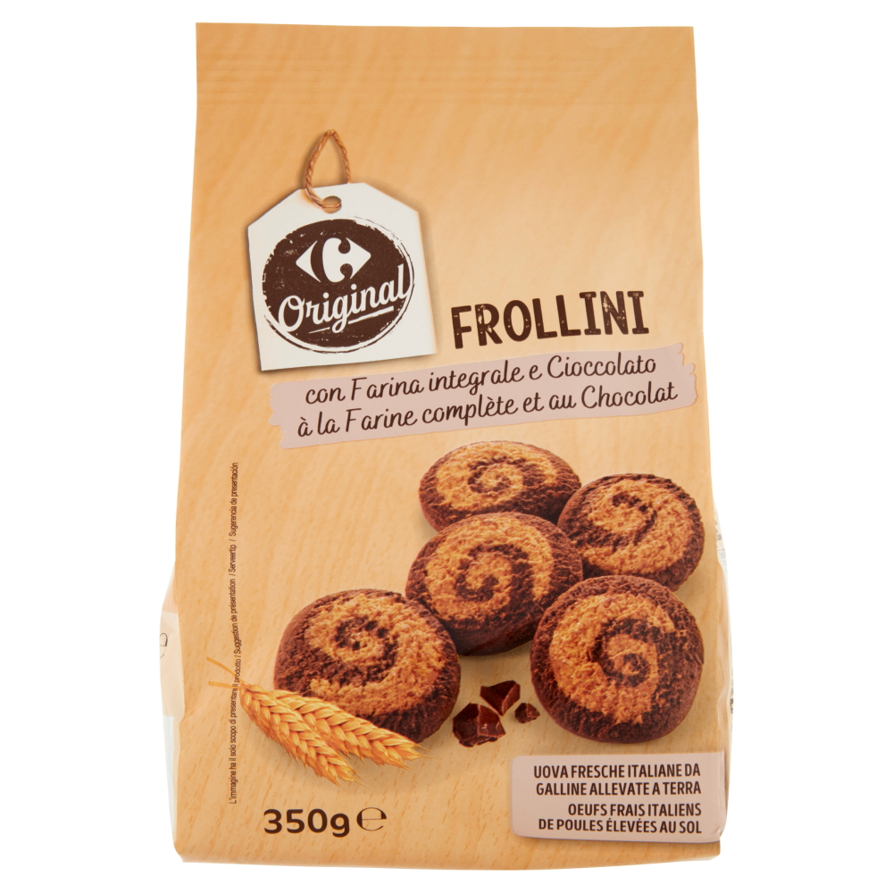 Carrefour Original Frollini con Farina integrale e Cioccolato 350 g
