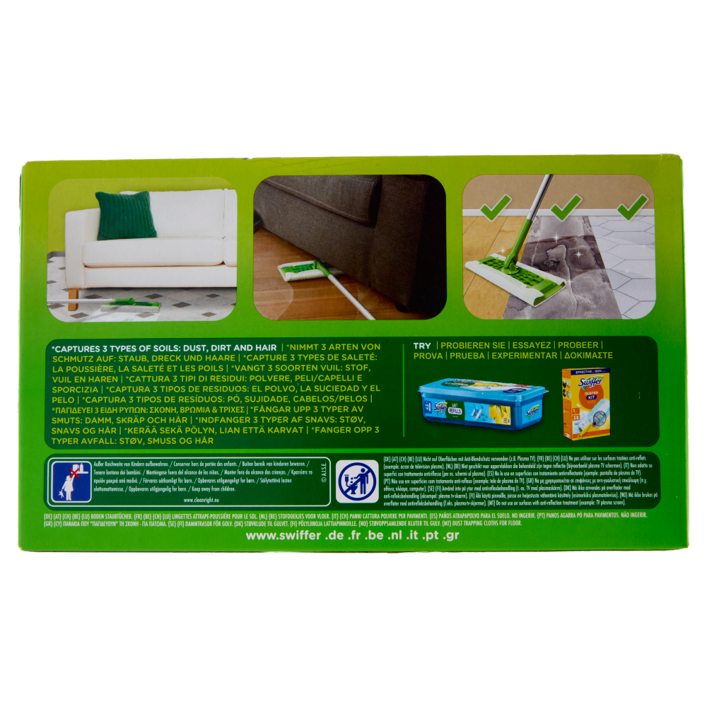 Swiffer XXL Panni Catturapolvere per Scopa Swiffer - Ricarica 12 Panni