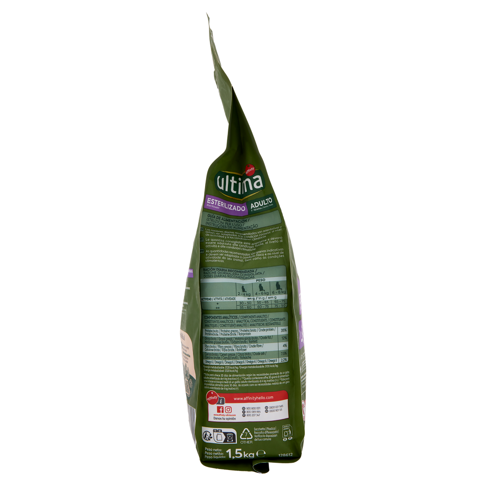 ultima Cat Sterilizzati Adulto 1-10 Anni con Salmone 1,5 kg