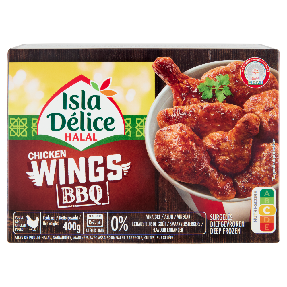 Isla D&eacute;lice Halal Chicken Wings BBQ 400 g
