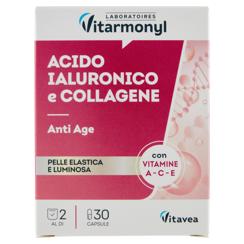 Laboratoires Vitarmonyl Acido Ialuronico e Collagene Anti Age 30 Capsule 13,7 g