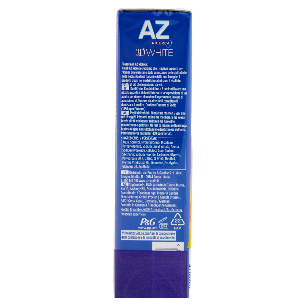 AZ Ricerca Dentifricio 3D White Ultra White 3 x 65 ml