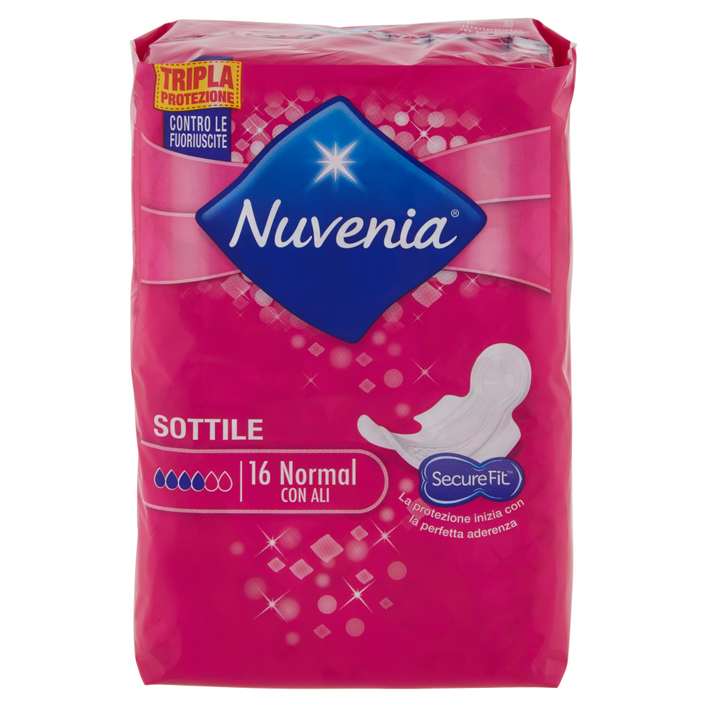 Nuvenia Sottile Normal con Ali Ripiegato 16 pz