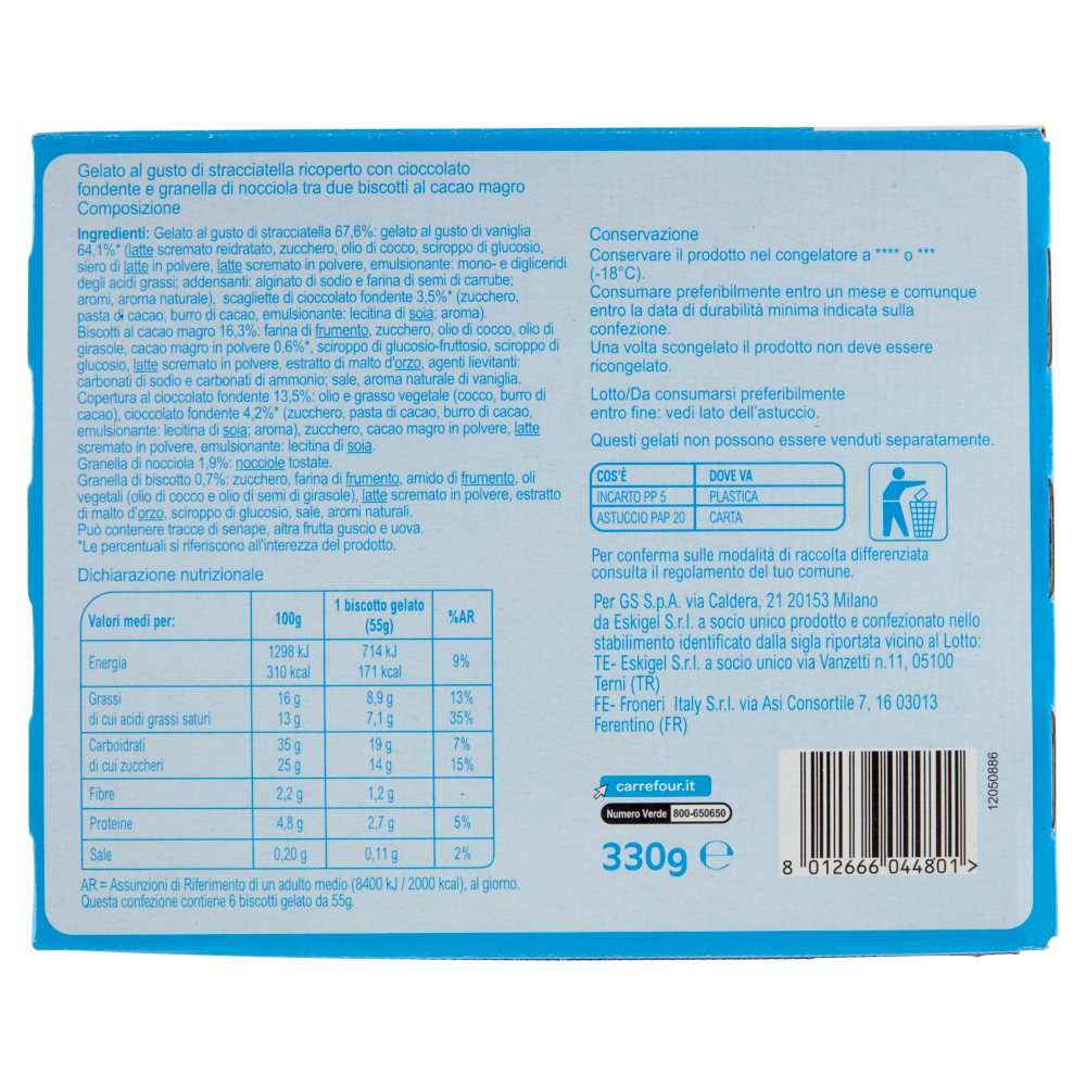 Carrefour Classic Mini Biscogoccce 6 x 55 g