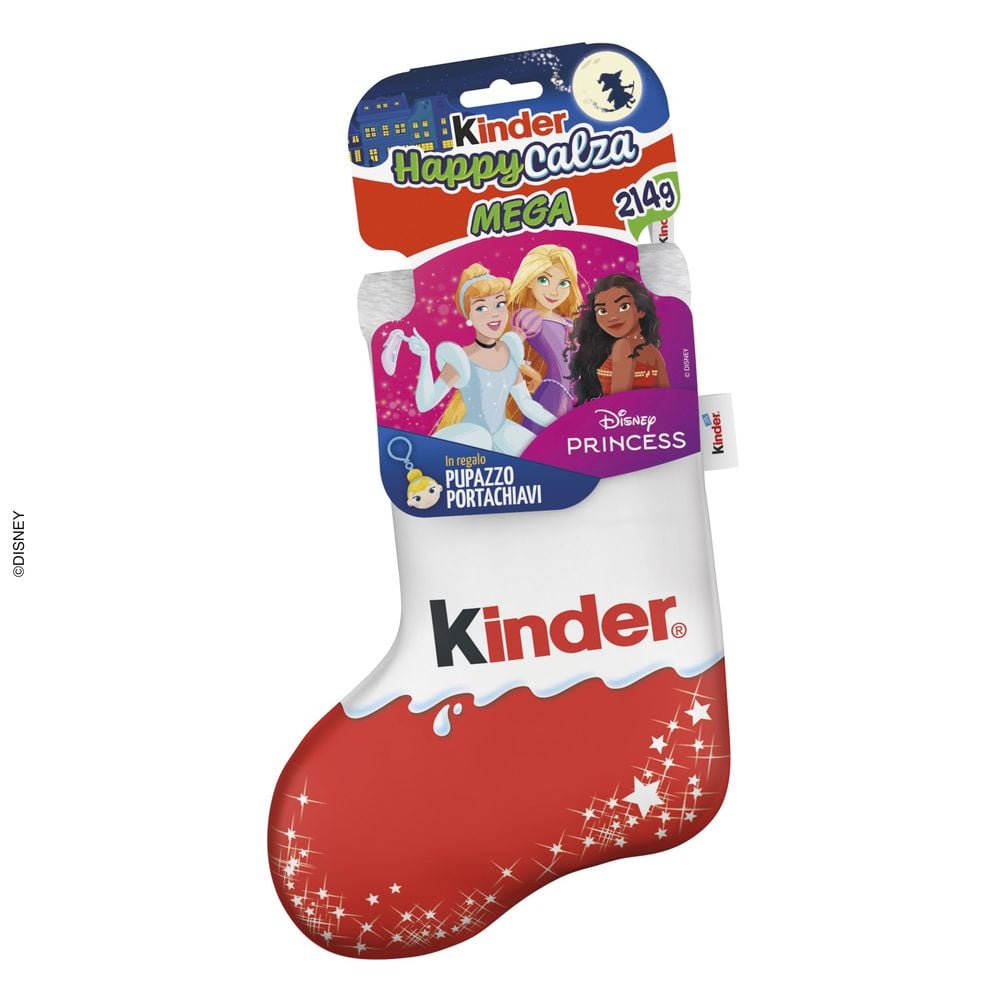 Kinder Happy Calza Mega Disney Princess 7 pezzi 214 g